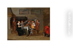 Elegants Attables Dans Un Interieur by Anthonie Palamedesz