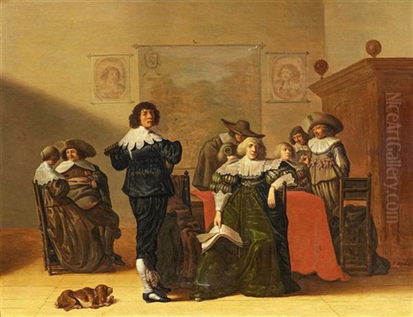 Vornehme Gesellschaft Im Salon - view 1
