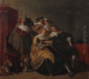 Gesellschaft Im Salon by Anthonie Palamedesz