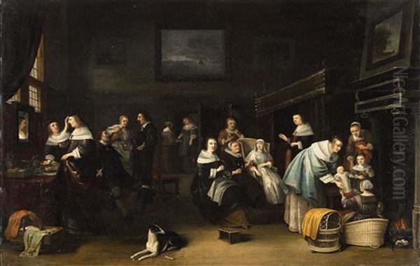 A Dutch Interior With Groups Of Figures - view 1
