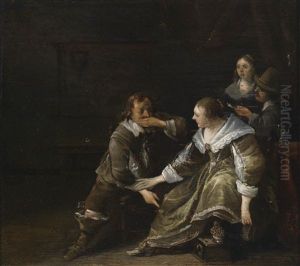 Elegante Gesellschaft In Einem Interieur by Anthonie Palamedesz