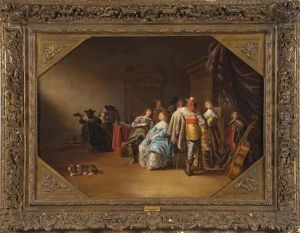 L'heure Du Concert Dans Un Interieur by Anthonie Palamedesz