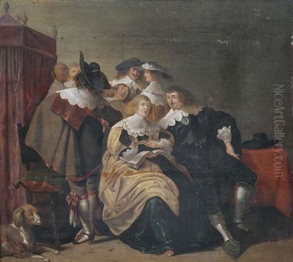 Frohliche Gesellschaft Im Salon - view 1