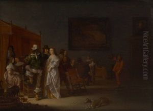 Dans Le Cabaret by Anthonie Palamedesz