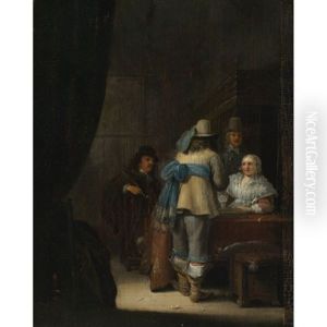 Figures In An Interior by Anthonie Palamedesz