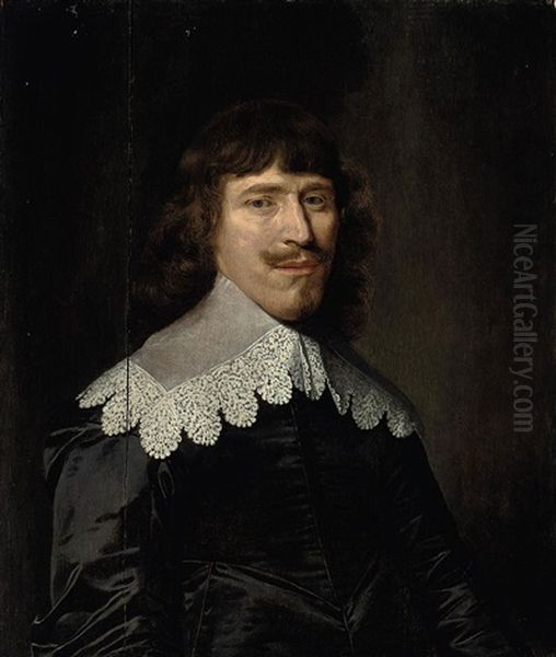 Portrait Of A Gentleman, In A Black Doublet With A Lace Collar - view 1