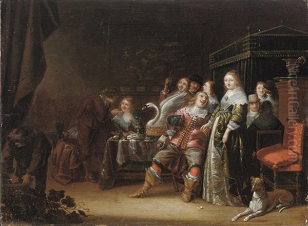 An Elegant Mixed Company In An Interior - view 1