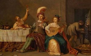 An Interior With An Elegant And Merry Company