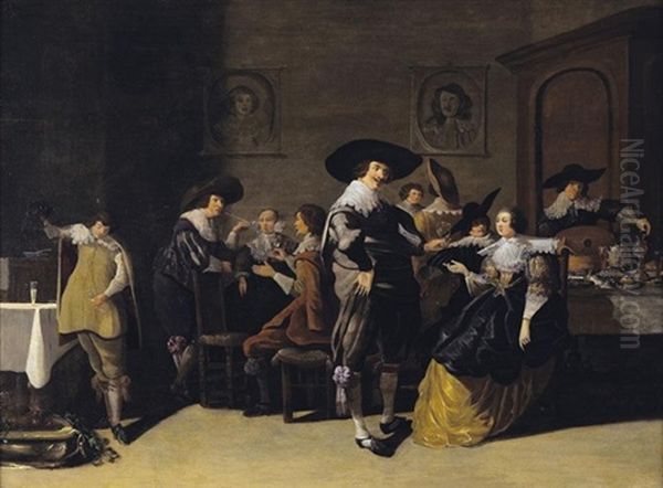 Elegant Figures In An Interior - view 1