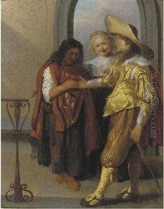 A Cavalier Having His Fortune Told By A Gipsy