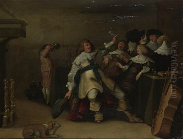 Vornehme Gesellschaft Beim Zechen - view 1