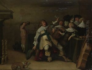 Vornehme Gesellschaft Beim Zechen by Anthonie Palamedesz