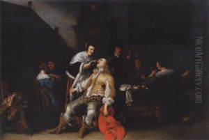 Interieur Mit Feiernder Gesellschaft Interieur Mit Feiernder Gesellschaft