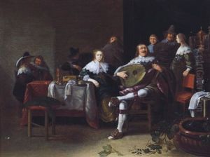 Elegante Musizierende Gesellschaft by Anthonie Palamedesz