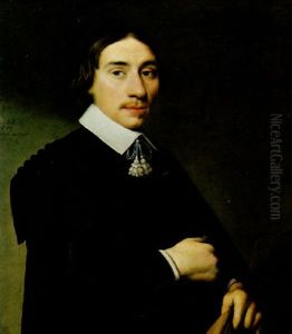 A Portrait Of A Gentleman, Dressed In A Black Cloak And White Collar A Portrait Of A Gentleman, Dressed In A Black Cloak And White Collar