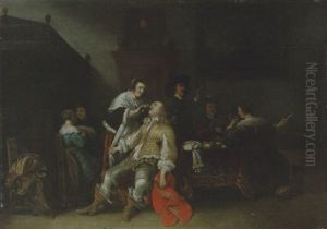 Trinkende Gesellschaft by Anthonie Palamedesz