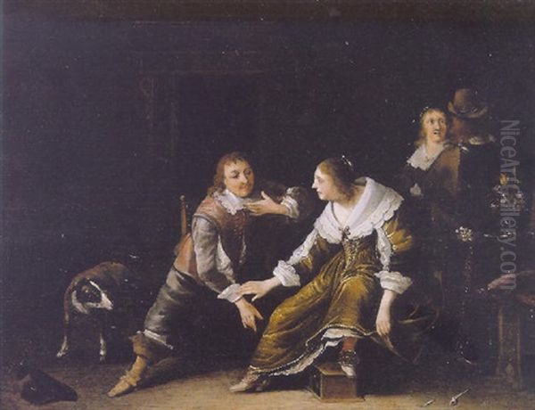 Elegant Lovers In An Interior - view 1