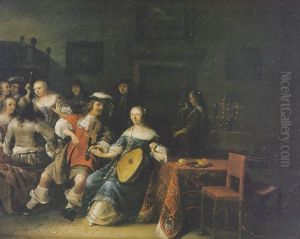 Le Concert A L'auberge by Anthonie Palamedesz