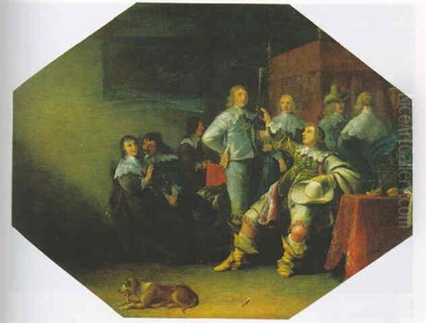 Elegante Gesellschaft In Einem Innenraum - view 1