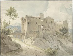 Castell In Der Romischen Campagna by Arthur Blaschnik