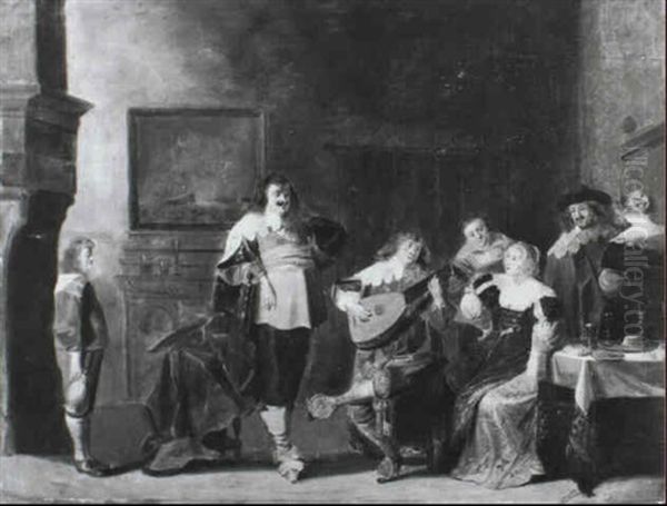 An Elegant Company Making Music In An Interior - view 1
