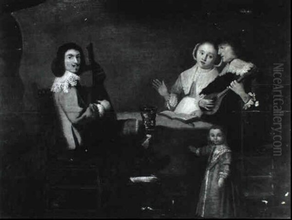Elegant Company Making Music At A Table - view 1