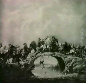 Military Skirmish On A Bridge Military Skirmish On A Bridge