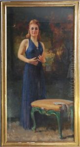 Ritratto Di Signora In Abito Azzurro Ritratto Di Signora In Abito Azzurro