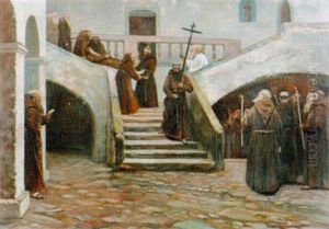 Funerailles D'un Capucin by Edmond (Falconnet) de Palezieux