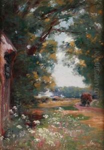 Country Scene With A Hay Cart by William Mainwaring Palin