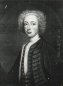 Portrait Of A Lady In A Maroon Dress And Blue Wrap Portrait Of A Lady In A Maroon Dress And Blue Wrap