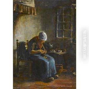 Kochin Bei Der Schalarbeit by Johannes Jacobus Paling