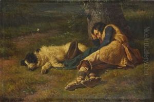 Le Patre Endormi Avec Son Chien