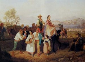 I Viandanti by Filippo Palizzi