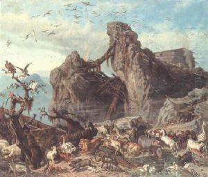 L'uscita Degli Animale Dall'arca Di Noe