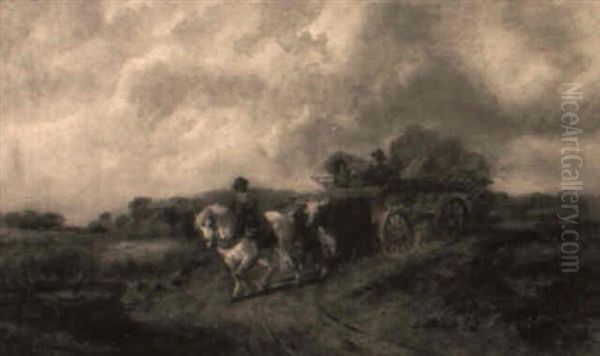 Figures In A Wagon On A Track - view 1