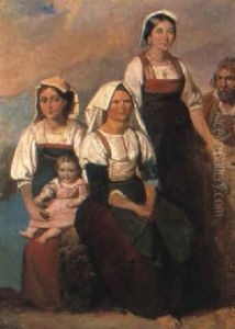 Ritratto Di Famiglia by Filippo Palizzi