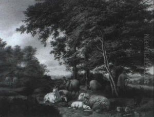 Pastore Con Gregge by Filippo Palizzi