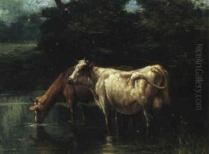 Cattle At A Ford Cattle At A Ford