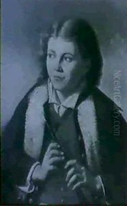 Concettina With A Flute by Filippo Palizzi
