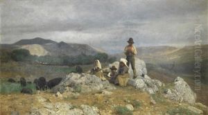 Tending The Herd by Giuseppe Palizzi