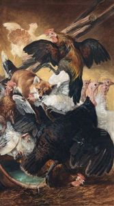 Volpe Nel Pollaio by Giuseppe Palizzi