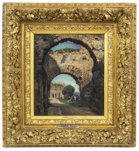 Passeggiata Tra Le Rovine Romane by Giuseppe Palizzi
