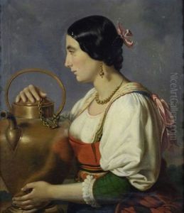 Ritratto Di Popolana by Giuseppe Palizzi
