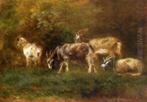 Les Chevres by Giuseppe Palizzi