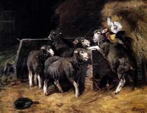 Pastorello Con Gregge (+ Nell'ovile; 2 Works) by Giuseppe Palizzi
