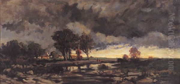 Paysage Au Soleil Couchant - view 1