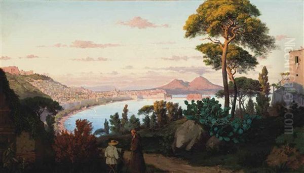 The Artist And A Monk Above The Bay Of Naples - view 1