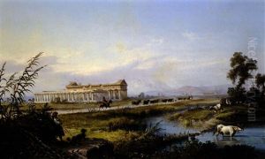 Veduta Dei Tre Templi Di Paestum