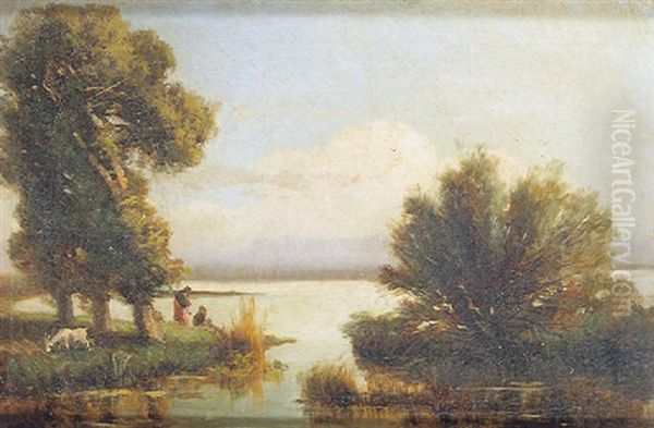 Due Figurine Lungo Il Fiume - view 1